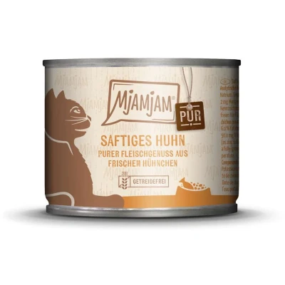 Afbeelding van 6x200g Juicy Pure Kip MjAMjAM kattenvoer nat