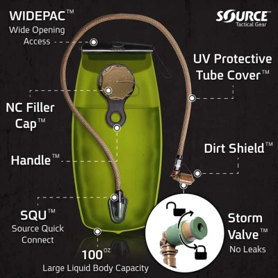 Afbeelding van Source Tactical waterzak hydration pack 3 liter rugzak Zwart