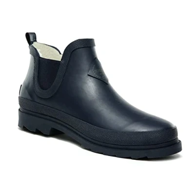Afbeelding van Lady Harper Cosy Natural Rubber regenlaarzen tot de enkels met imitatiebonten voering