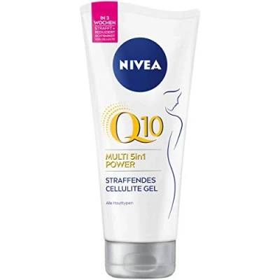 Afbeelding van NIVEA Body gel Q10 Anti cellulitis (200 ml), verstevigende huidverzorgingsgel met en lotus extract, Multi 5 in 1 powerformule