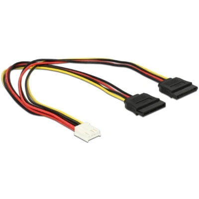 Afbeelding van Delock Kabel Power Floppy 4 Pin Vrouwelijk &gt; 2 x SATA 15 Vrouweli