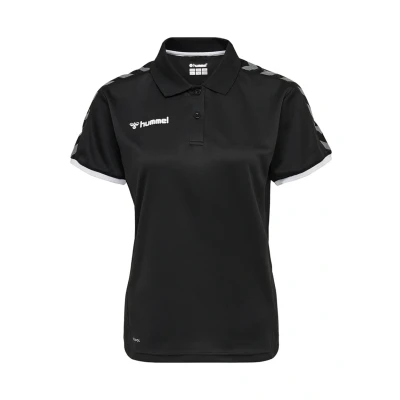 Afbeelding van Hummel Hmlauthentic Functional Poloshirt, Dames, Maat: Large, Black/white