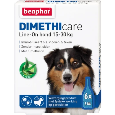 Afbeelding van Beaphar Dimethicare Line On Hond Tegen Vlooien En Teken 15 30 KG 6 PIP 3 ML (360810)