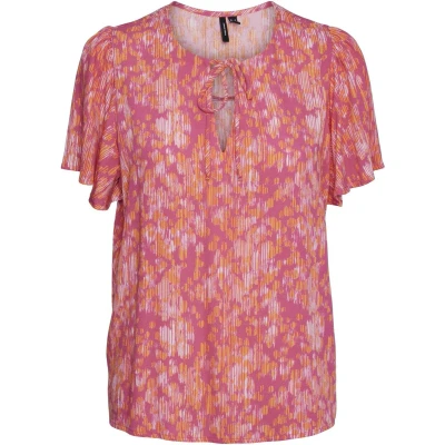 Afbeelding van VERO MODA top VMANNA met all over print rood