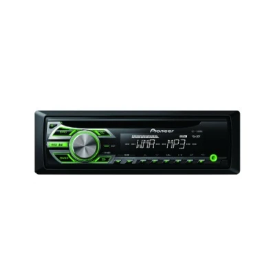 Afbeelding van Pioneer DEH 150MPG CD RDS Tuner met WMA/MP3 weergave en aan de voorkant verlichte Aux In (groen)