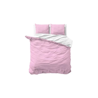 Afbeelding van Dekbedovertrek set Twin Face Wit/Roze Y not Bestel gemakkelijk online Lits jumeaux 240x200/220
