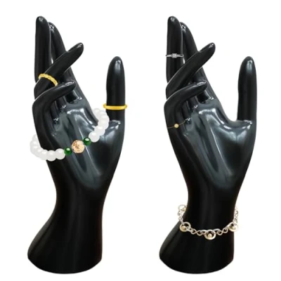 Afbeelding van Armband tentoonstellingsstandaard, 2 stuks sieraden handvorm standaard, hand sieradenstandaard, vrouwelijk handmodel, ringen ringhouder, armbandhouder voor ringen,