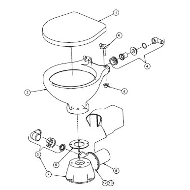 Afbeelding van johnson pump motor 24v voor scheepstoilet premium model