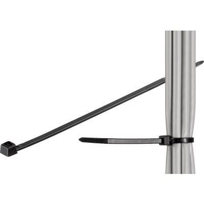 Afbeelding van Tie wraps 360 x 7,6mm / zwart UV resistent (100 stuks)