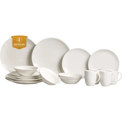 Afbeelding van Serviesset VT Wonen Ivory White (16 Delig)
