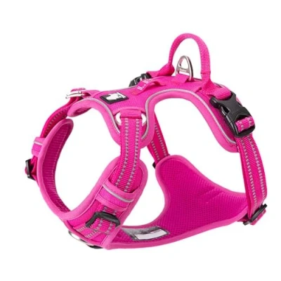 Afbeelding van TRUE LOVE Hondenharnas Geen trek Verstelbaar Reflecterend Step in Zacht Nylon Voor Kleine Grote Huisdier TLH56512(S, Fuchsia)