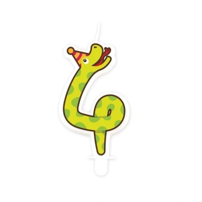 Afbeelding van Jungle Kaars Cijfer 4