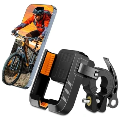 Afbeelding van Zivacate Fiets Telefoonhouder, 360 Draaibare Afneembare Motorfiets Fietstelefoonhouder Geschikt voor iPhone 13 15 14 Pro Max Plus, Samsung (Max), Mobiele telefoon 4,7&#039;&#039; tot 7,2&#039;&#039;
