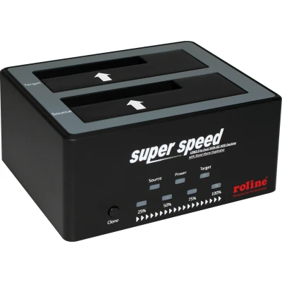 Afbeelding van ROLINE 2.5&quot;/ 3.5&quot;SATA HDD/SSD Docking Station, USB 3.2 Gen 1, HDD kloonfunctie