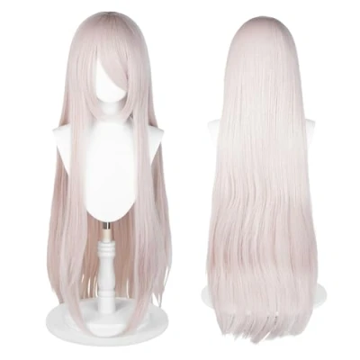 Afbeelding van 100 cm lange pruik, universele anime kostuum cosplay perfect voor feest, dagelijks gebruik, festivals en Halloween, geweldig tv, film, karakter (Lichtpastelroze)