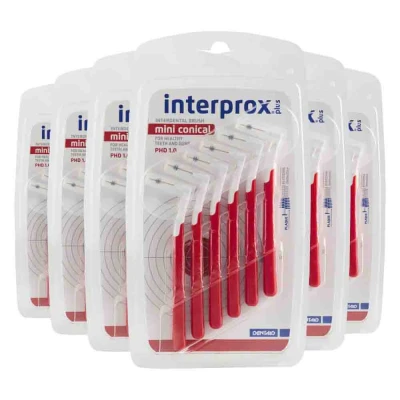 Afbeelding van 6x Interprox Ragers Plus Mini Conical Rood PHD 1.2 6 stuks