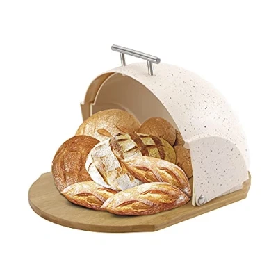 Afbeelding van Maestro MR 1678 broodtrommel beige schuifdeksel
