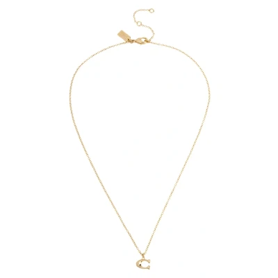 Afbeelding van Coach Signature C Starter Ketting, Dames, Maat: One Size, Gold