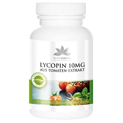 Afbeelding van Lycopene capsules 10mg hoge dosering van tomatenextract veganistisch 60 HERBADIREKT by Warnke Vitalstoffe Duitse apothekerskwalitei