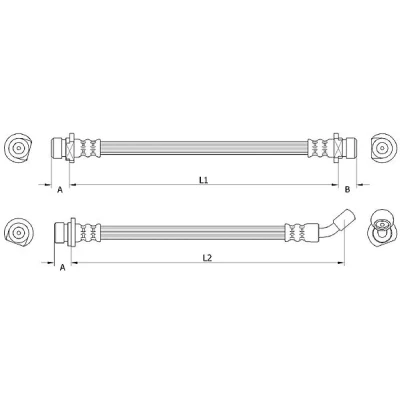 Afbeelding van METZGER 4111072 Remslang 234, 220mm HONDA: Civic VIII Hatchback (FN, FK) 1.4, 1.8, 2.2 CTDi, Type R 2005