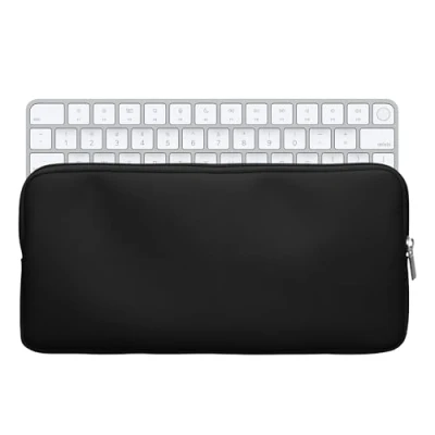 Afbeelding van kwmobile toetsenbord hoes geschikt voor Apple Magic keyboard hoesje Nylon beschermhoes Reis case met rits Keyboards cover in zwart