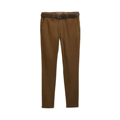Afbeelding van TOM Tailor Travis SLIM MIT GÜRTEL Chino, Heren, Maat: 33x36, Dark palm