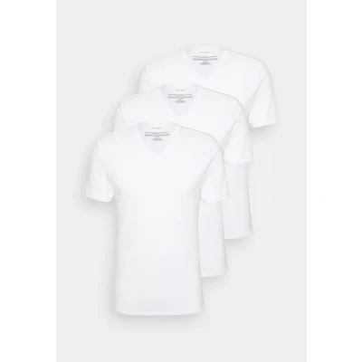 Afbeelding van CALVIN KLEIN Heren S/S V NECK 3PK LV00NB4186 T shirt, Wit (Wit, Wit, Wit), 4XL, 4XL grote maten