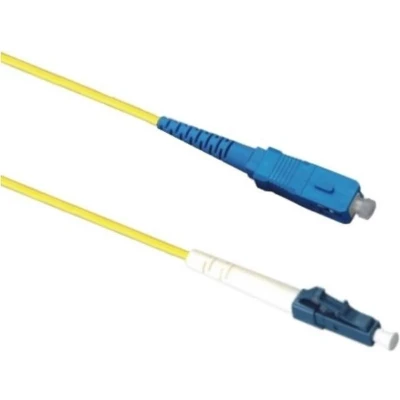 Afbeelding van LC SC Simplex Optical Fiber Patch kabel Single Mode OS1 geel / LSZH 5 meter