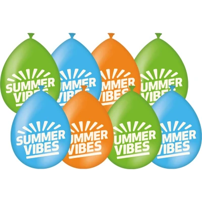 Afbeelding van Hawaii Ballonnen Summer Vibes 8 stuks