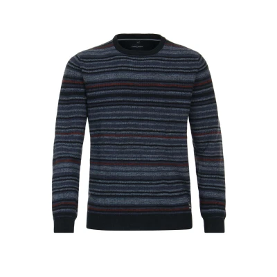 Afbeelding van Casa Moda Casual Regular Fit Trui ronde hals Marine, Effen