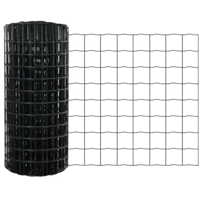 Afbeelding van vidaXL Euro Omheining Grijs 0.8x25 m Staal