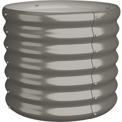 Afbeelding van Plantenbak 40x40x36 cm gepoedercoat staal grijs