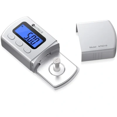 Afbeelding van Neoteck digitale geluidsarmweegschaal, turntafel, stylus Force Scale Gauge tester, testapparaat van de draaitafel, 0,01 g, lcd achtergrondverlichting voor toonarm platenspeler, zilver