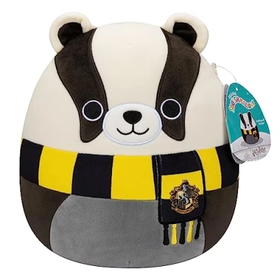 Afbeelding van Squishmallows Originele Hufflepuff Badger, voegt Badger toe aan je team, ultrazacht pluche dier