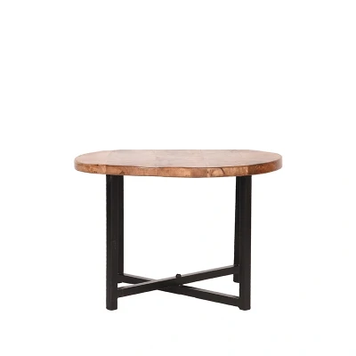 Afbeelding van LABEL51 Bijzettafel Dex Rough Mangohout Rond 60 cm Majorr