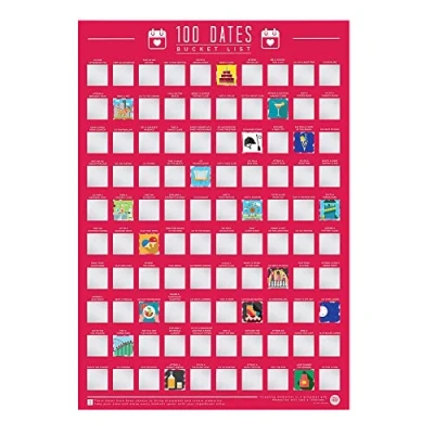 Afbeelding van Gift Republic Scratch Poster 100 Dates Om Op Te Gaan