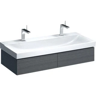 Afbeelding van Geberit Xeno2 wastafelonderbouwkast met 2 laden, scultura grijs 1174 x