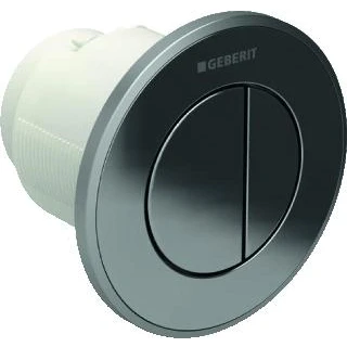 Afbeelding van Geberit inbouwdrukker type10 pneum gr kl spoeling glanschroom zwart 116 055 km 1