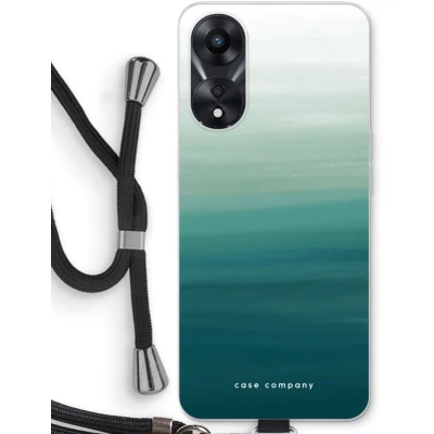 Afbeelding van Case Company® hoesje met Koord geschikt voor Oppo A78 5G Ocean Telefoonhoesje Zwart Bescherming aan alle Kanten en Over de Schermrand