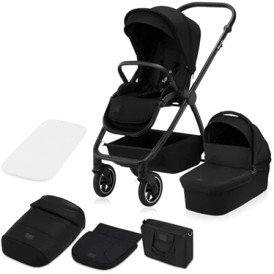 Afbeelding van Lionelo Meril 2 in 1 Buggy XL Reiswieg &amp; Wandelwagen All Terrain Wielen UPF50+ Compleet Accessoireset