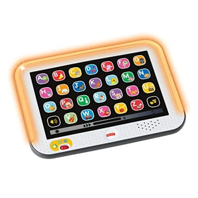 Afbeelding van Fisher Price My Tablet Puppy, speelgoed voor baby&#039;s om letters, woorden en dieren te leren, 12 maanden ouder, CDG56 [Franse editie]