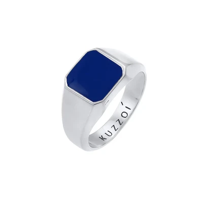 Afbeelding van Kuzzoi Basic Ring, Heren, Maat: 56, Silber