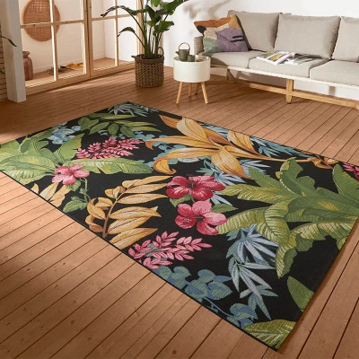 Afbeelding van Binnen &amp; Buitenkleed Jungle Flowers 120x180cm Meerkleurig 123vloerkleed.nl is de online webshop voor vloerkleden en woonaccessoires.
