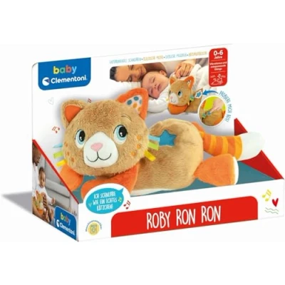 Afbeelding van Clementoni Baby Kitty slaap en knuffelkitten snoerend pluche knuffeldier om te kalmeren voor baby&#039;s vanaf de geboorte, 59402