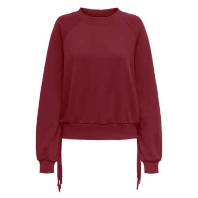 Afbeelding van Only Onljett L S O Neck Emb. Box Swt 15355912 Bordeaux Dames The Stone
