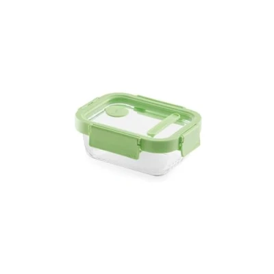 Afbeelding van Lékué rechthoekige glazen lunchbox 0,37 L Groen