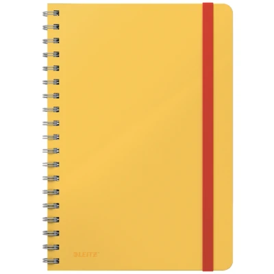 Afbeelding van Notitieboek Leitz Cosy B5 160blz 100gr spiraal lijn geel