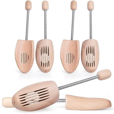 Afbeelding van SULPO 3 Parar schoenspanner schoenenrek van echt hout voor dames en heren crease protector shoe stretcher ademend diverse maten ook geschikt laarzen of sneakers tree