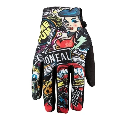 Afbeelding van O&#039;NEAL Cycling Glove Motocross MX MTB DH FR Downhill Freeride Duurzame, flexibele materialen, geventileerde palm Matrix Youth Crank Kinderen Zwart Maat XS