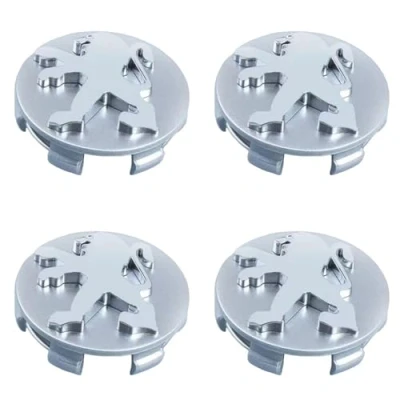 Afbeelding van Auto Naafdoppen voor Peugeot 2008 2013 2019, Naafdop Wieldoppen Velgdoppen Wielnaafdoppen Wielnaafdeksel ABS Waterdicht Slijtvast Styling Accessoires 4PCS,Silver A